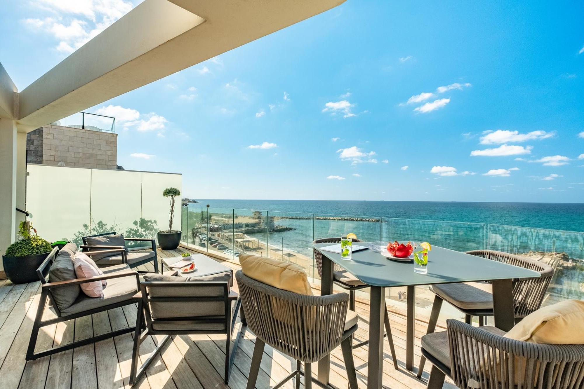 Penthouse 3Br + Roof Top + Parking - On The Beach Χάιφα Εξωτερικό φωτογραφία